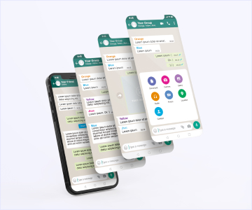 Phone with
                screenshots